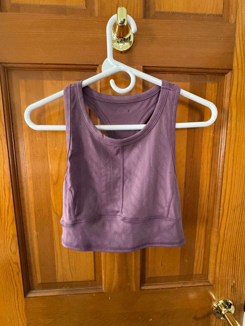 Racerback Cropped Tank Top in Dusty Mauve